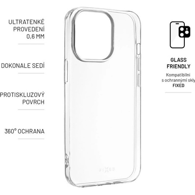 FIXED Story Slim pro Apple iPhone 16, 0,6 mm, čirý FIXTCS-1400 – Zboží Živě