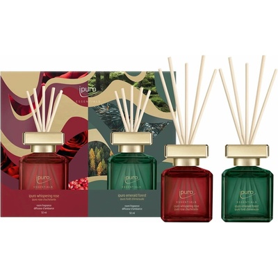 ipuro Essentials ipuro Essentials Whispering Rose aróma difuzér 50 ml + ipuro Essentials Emerald Forest aróma difuzér 50 ml
