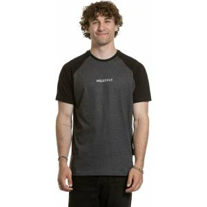 Meatfly мъжка тениска Ozzy Raglan Charcoal Heather / Black Meatfly | Cheren | МЪЖЕ | S