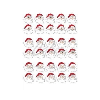 Sugar Steamp Pusinky předtištěné předlohy č.6 Santa pr. 2,8cm 54ks