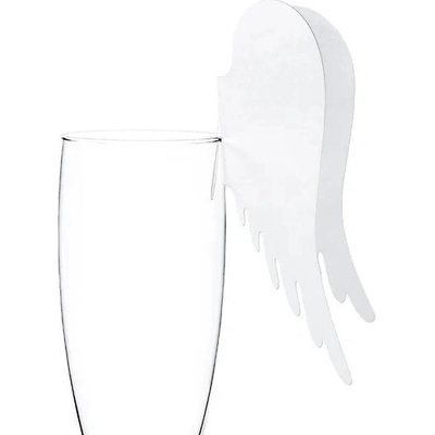 PartyDeco Dekorácia na poháre Anjelské krídla 12.3 x 10.7cm