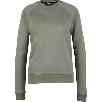 Stoic Дамски вълнен пуловер Stoic Women's MerinoFlatFleece240 SolbergSt. Crew Merino jumper - Olive Green - размер XXL (105-6704-0216)