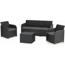 KETER ROSALIE 5 SEATER Set záhradný s úložným stolom, grafit/sivá