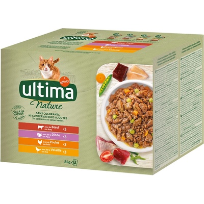 Ultima Nature hovězí krůtí kuřecí drůbeží 48 x 85 g
