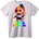 NOONEBRAND Тениска Честлив Ден на Момичето - 3XL, White