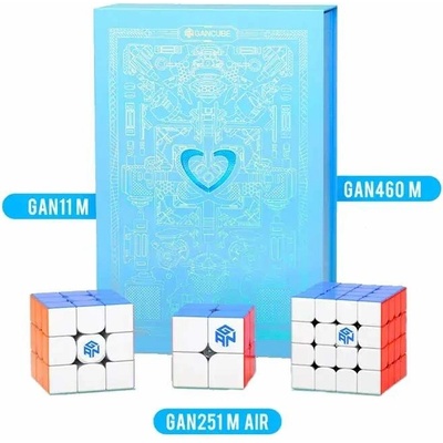 Dárková sada GAN Blue Box Bundle 4 GAN 11M GAN 251M Air & GAN 460M Stickerless