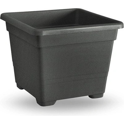 Nohel Garden kvetináč QUADRATO plastový antracitový 14x14x11cm