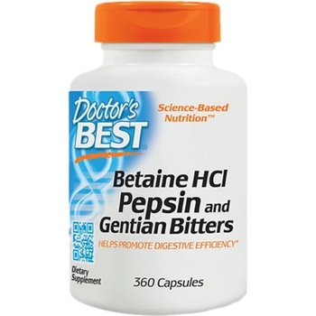 Image 1 of Doctor's Best BEST Betaine HCL 650 mg / with Pepsin & Gentian Bitters [360 капсули]