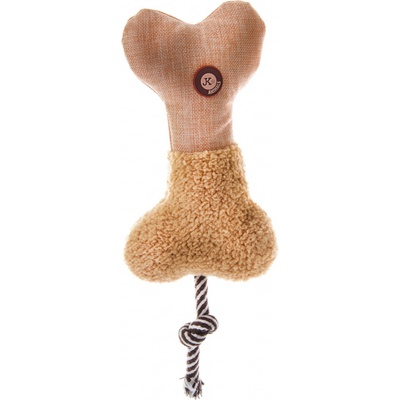 JK ANIMALS Kosť s povrazom pískacia hračka 32 cm