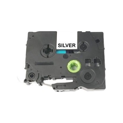 Label Tape BROTHER TZE-M941 / TZ-M941 Matt Silver / Black print 18mm x 8m comp. (ECO-TZE-M941)