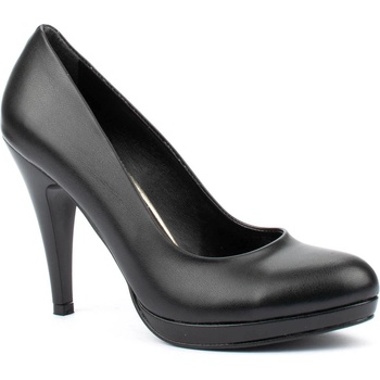 Черни дамски обувки от еко кожа на ток