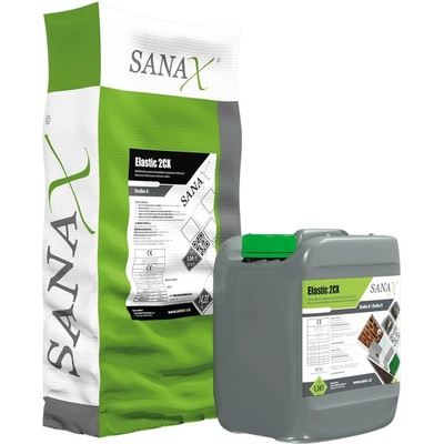 Sanax Elastic 2CX | Pružná cementová stěrka určená pro zhotovení silnovrstvých hydroizolací betonových staveb a zdiva. | 25 kg