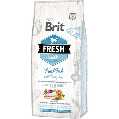 Brit 2х12кг Adult Large Brit Fresh, суха храна за кучета - риба с тиква