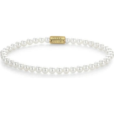 Rebel & Rose dámský náramek Pearl Gem Gold 4 mm RR-40149-G-XS