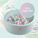 KnobsDots CUPCAKE mint SET Suchý bazén 90 x 40 cm + 250 loptičiek