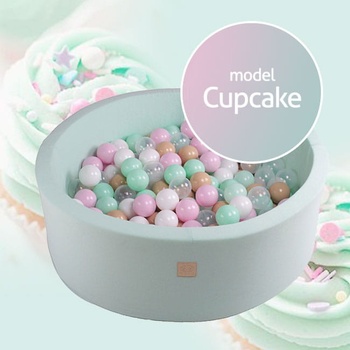 KnobsDots CUPCAKE mint SET Suchý bazén 90 x 40 cm + 250 loptičiek