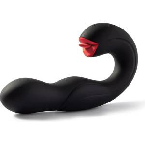 HoneyPlayBox Remote Control Rotating Head G-spot Vibrator & Clit Licker Black