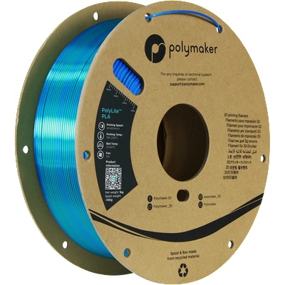 Polymaker PolyLite Dual Silk PLA Caribbean Sea Blue-Green - 1, 75 mm / 1000 g (PA03025)