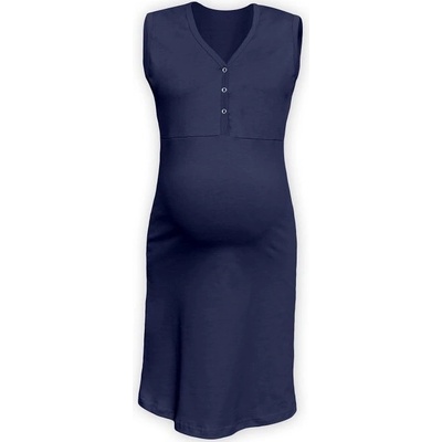 Jožánek nočná košeľa na gombíky bez rukávu tmavo modrá