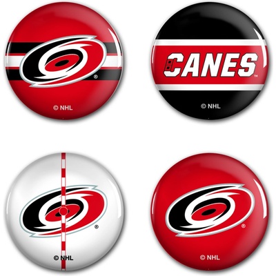 Wincraft sada placek Carolina Hurricanes NHL button 4 ks