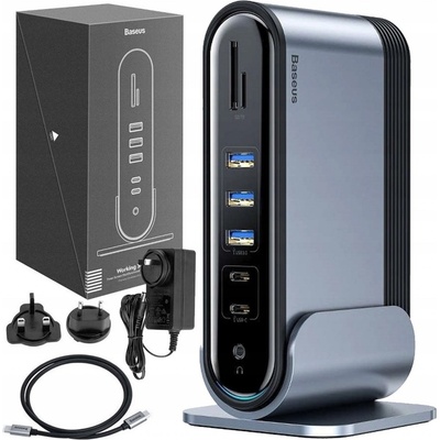 Baseus Working Station Three-Screen Multifunctional Type-C HUB Adapter CAHUB-DG0G