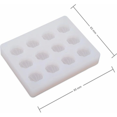Manumi silikónová forma na odlievanie kreatívnej hmoty 85 x 63 x 15 mm mušle - 1 ks