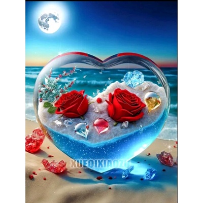 Рози в сърце 20/30 см