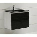 Inter ceramic МЕБЕЛ ЗА БАНЯ С УМИВАЛНИК ICP 6555 65x55 КОНЗОЛЕН ЧЕРНО/БЯЛ (ICP 6555)