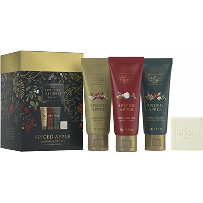 Scottish Fine Soaps Spiced Apple sprchový gél 75 ml + tuhé mydlo 40 g + krém na ruky 75 ml + telové maslo 75 ml