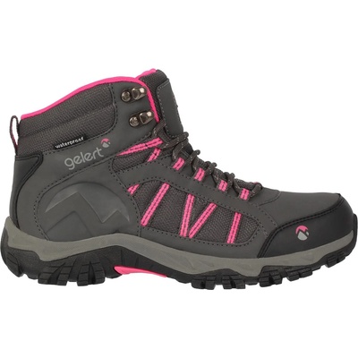 Gelert Юношески боти Gelert Horizon Mid Waterproof Walking Boots Juniors - Charcoal/Pink