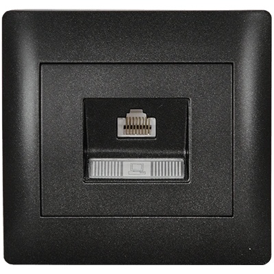 ELMARK Rhyme КОМПЮТЪРЕН КОНТАКТ rj45 (cat5e) ГРАФИТ МЕТ (11285)