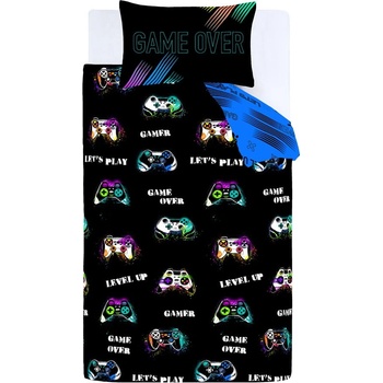 Catherine Lansfield Детско спално бельо 200x135 cm Game Over - Catherine Lansfield (BD/56553/W/SQS/BK)
