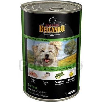 BELCANDO консервирана храна с пуешко месо, ориз и с тиквички 12 x 400 г