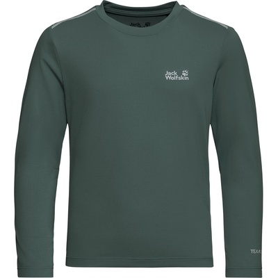 Jack Wolfskin Детска спортна тениска Jack Wolfskin Kid's Flare L/S T-Shirt Sport shirt - Sago Palm - размер 176 (EU) (704-5893-0217)