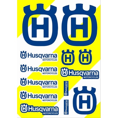 Samolepka set A4 - Husqarna motocycles Modrá