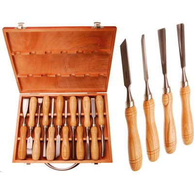 BGS technic BGS 1052712 Řezbářská dláta. Sada 12 dílů v dřevěné kazetě – Zbozi.Blesk.cz