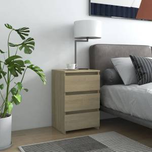 vidaXL Нощни шкафчета 2 бр сонома дъб 40x35x62, 5 см инженерно дърво (806218)