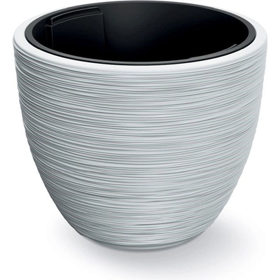 Prosperplast Květináč s vkladem FURU bílý 29,8cm x 29,8cm x 28cm