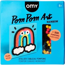 OMY Kreativní sada Pom Pom Art Rainbow