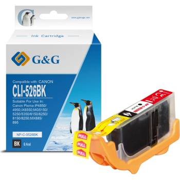 Compatible ГЛАВА ЗА CANON PIXMA iP 4850/MG 5150/5250/6150/8150 - Black - ink tank - WITH CHIP / С ЧИП - /526/ - CLI-526BK (CLI526BK) - BS4540B001AA - PN NP-C-0526BK/C - G&G (NP-C-0526BK)