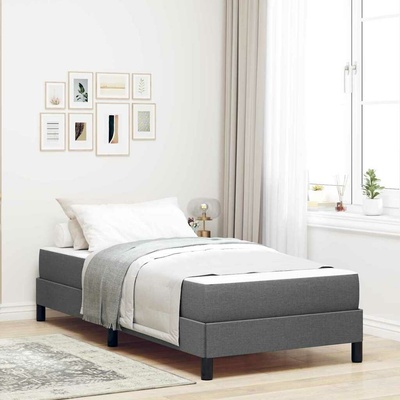 zahrada-XL 3398445 Postel s boxspringem s matrací Tmavě šedá textil