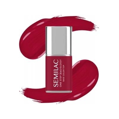Semilac One Step Glossy 3in1 Hybrid Nail Polish S575 Dark Red 7 ml