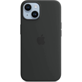 Apple iPhone Silicone Case with MagSafe - оригинален силиконов кейс за iPhone 14 с MagSafe (черен)