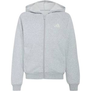 Adidas Детско яке за тренировка adidas Kid's Seasonals Collegiate Typography Full Zip Training jacket - Light Grey Heather / Off White - размер 176 (EU) (704-6495-0416)