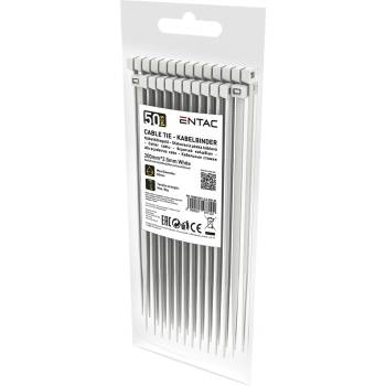 Entac Кабелни връзки ENTAC 200mm x 2, 5mm white 50 броя ECT-2.5-200-W (ECT-2.5-200-W)