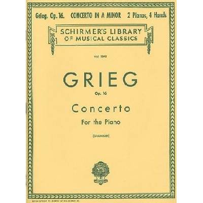 Edvard Grieg Piano Concerto In A Minor Op.16 Two Pianos noty na čtyřruční klavír