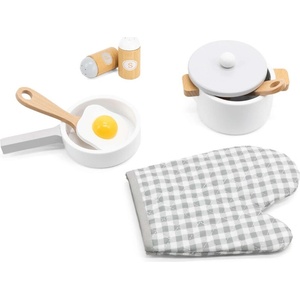 Viga Toys Дървен готварски комплект Viga Toys - Бял (44693) - baby