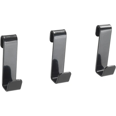 Metaltex Гланцирани черни стоманени куки за окачване в комплект от 3 броя Mural - Metaltex (377011 000)