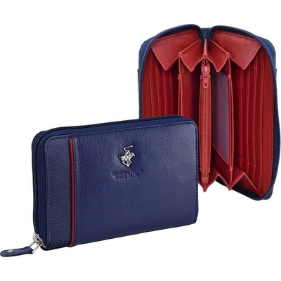 Beverly Hills Polo Club Dámská peněženka BHPC Piping zip BH-1573-05 modrá