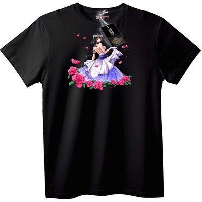NOONEBRAND Тениска Аниме принцеса с рози - 4XL, White